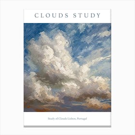 Study Of Clouds Lisbon, Portugal Canvas Print