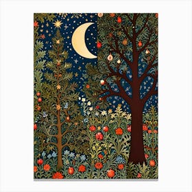 William Morris Night In The Forest 12 Canvas Print