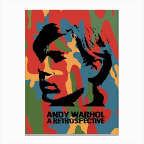 ANDY WARHOL RETROSPECTIVE COVER Canvas Print