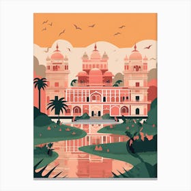 Lucknow India Travel Illustration 1 Canvas Print
