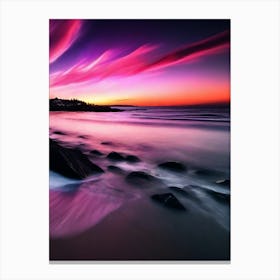 Sunset At The Beach 549 Canvas Print