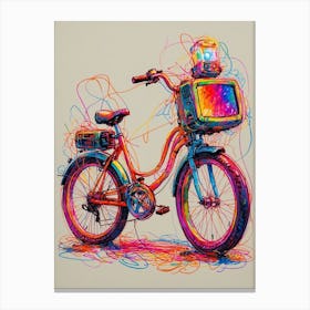 Tv On A Bike 1 Canvas Print