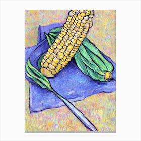 Corn Fauvist vegetable Canvas Print