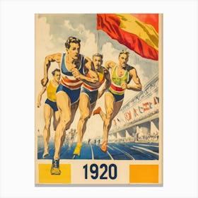 Aihrgdesign A Vintage Sports Poster For The 1920 Antwerp Olym A61c128a Abb7 4a29 Bba0 8afc4a912a83 0 Canvas Print