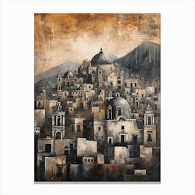 Kitsch Mexico City Painting 3 Canvas Print