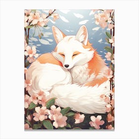 An Illustration Of A Peacefully Snoozing 1 Canvas Print