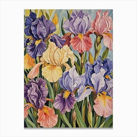 Pastel Irises no2 Canvas Print