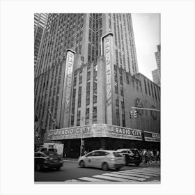 Radio City Hall, New York City| Black and White Photography Canvas Print