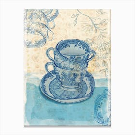Tea Cup Patterns Canvas Print