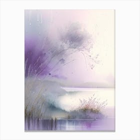 Rain Waterscape Gouache 1 Canvas Print