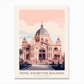 The Royal Exhibition Building Melbourne Australia Travel Poster Canvas Print
