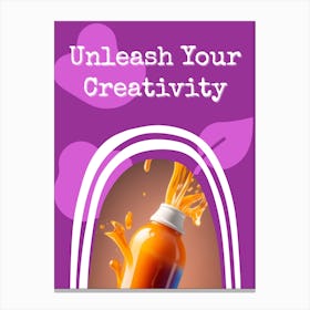 Unleash Your Creativity Vertical Composition Canvas Print