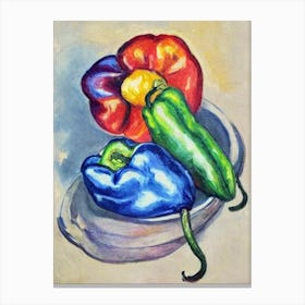 Bell Pepper Fauvist vegetable Canvas Print