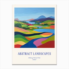Colourful Abstract Killarney National Park Ireland 1 Poster Blue Canvas Print
