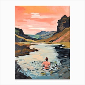 Wild Swimming At Loch An Duin Scotland 2 Canvas Print