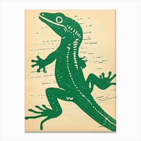 Forest Green Moorish Gecko Bold Block 2 Canvas Print