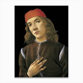 Sandro Botticelli Young Man Canvas Print