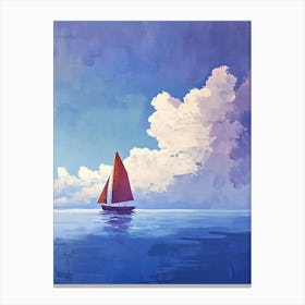 Sailboat In The Sky Canvas Print