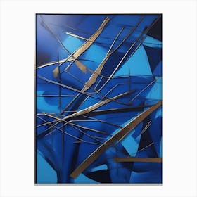 Abstract Blue Painting Canvas Print