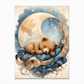 Teddy Bear Sleeping 1 Canvas Print