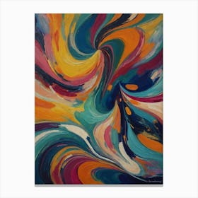 Abstract Swirl Painting Canvas Print