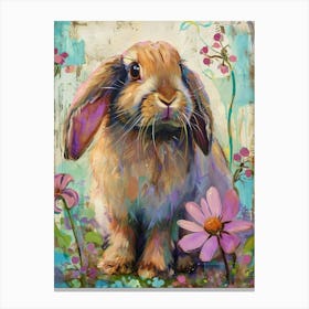 Holland Lop Rabbit Painting 2 Canvas Print