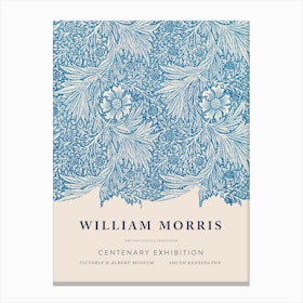 William Morris, Blue Marigold Canvas Print