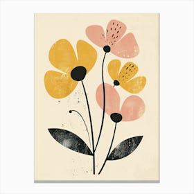 Surat Flower Market Boho Minimalist Style Canvas Print