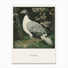 Ohara Koson Inspired Bird Painting Grouse 2 Poster Canvas Print