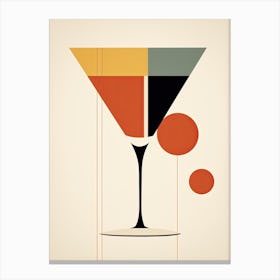 Mid Century Modern Manhattan Floral Infusion Cocktail 2 Canvas Print