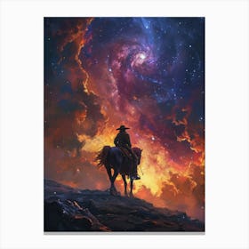 Cowboy In Space 3 Canvas Print