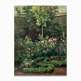 A Rose Garden (1862), Camille Pissarro Canvas Print