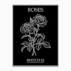 Roses Sketch 62 Poster Inverted Canvas Print