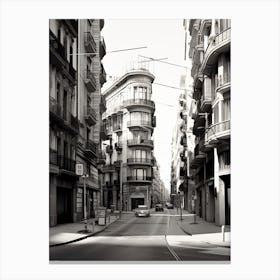 Barcelona, Spain, Photography In Black And White 2 Canvas Print