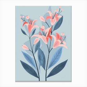 Pink Lilies 1 Canvas Print