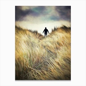 Figure Amongst Sand Dunes Canvas Print