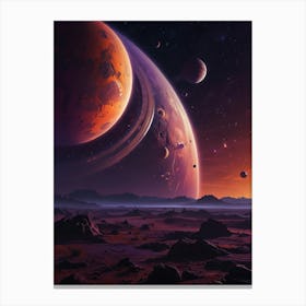 Planets In Space 2 Canvas Print