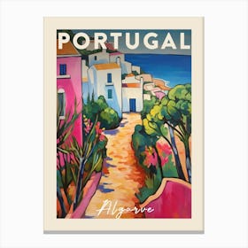 Algarve Portugal 4 Fauvist Painting  Travel Poster Canvas Print