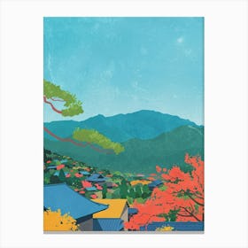 Koyasan Japan 3 Colourful Illustration Canvas Print