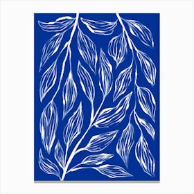 Blue ink Grass Canvas Print