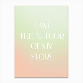 I Am The Author Of My Story Canvas Print