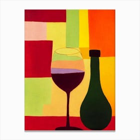 Lambrusco Paul Klee Inspired Abstract Cocktail Poster Canvas Print