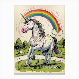 Rainbow Unicorn Canvas Print