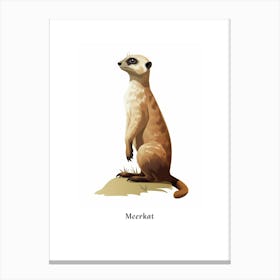 Meerkat Kids Animal Poster Canvas Print