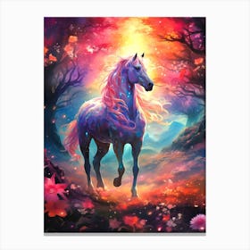 Horse In The Forest Canvas Print