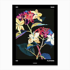 No Rain No Flowers Poster Hydrangea 4 Canvas Print