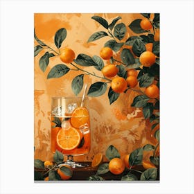 Oranges In A Glass 3 Canvas Print