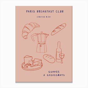 Paris Breakfast Club Canvas Print