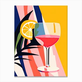 Glass Of Wine 8, Inspired by Matisse Canvas Print