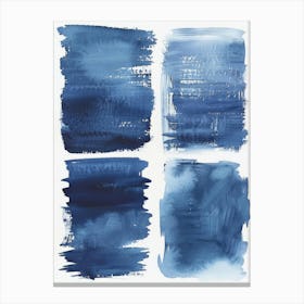Blue Watercolor Brush Strokes 1 Canvas Print